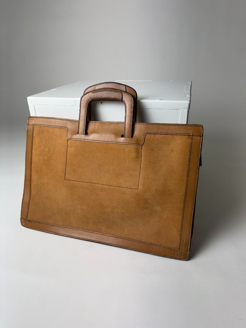 Vintage Michael Scott Suede Leather Briefcase/Bag